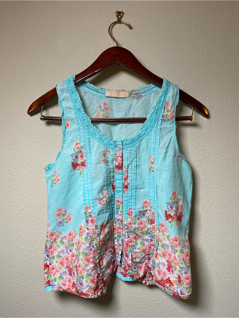 La Cera Aqua Floral Pajama Set View 3